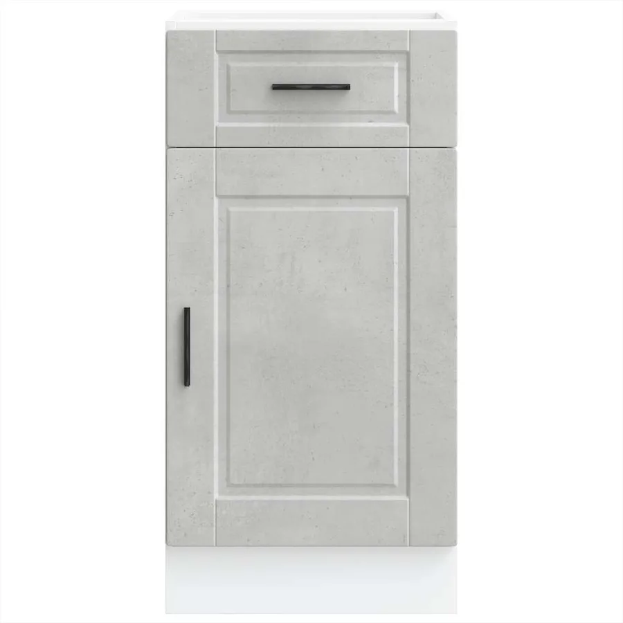 Armoire de cuisine Porto gris béton bois d'ingénierie - 4
