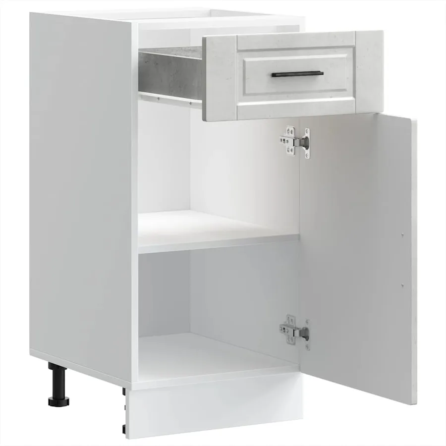 Armoire de cuisine Porto gris béton bois d'ingénierie - 5
