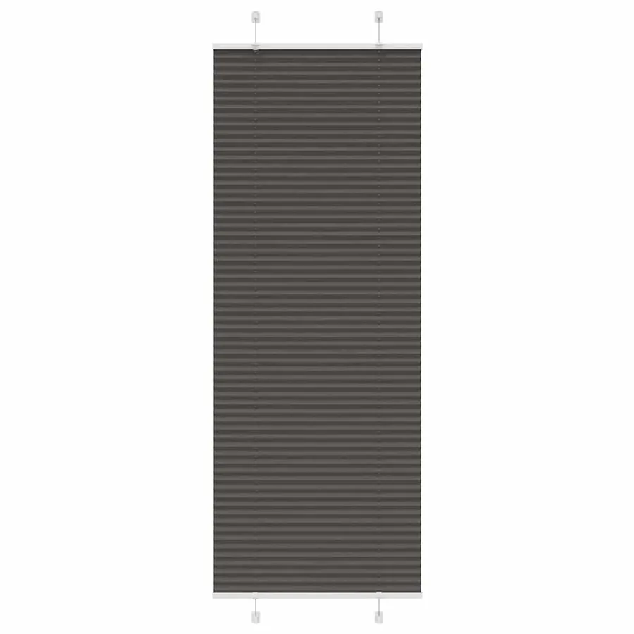 Store plissé noir 75x200 cm largeur du tissu 74,4 cm polyester
