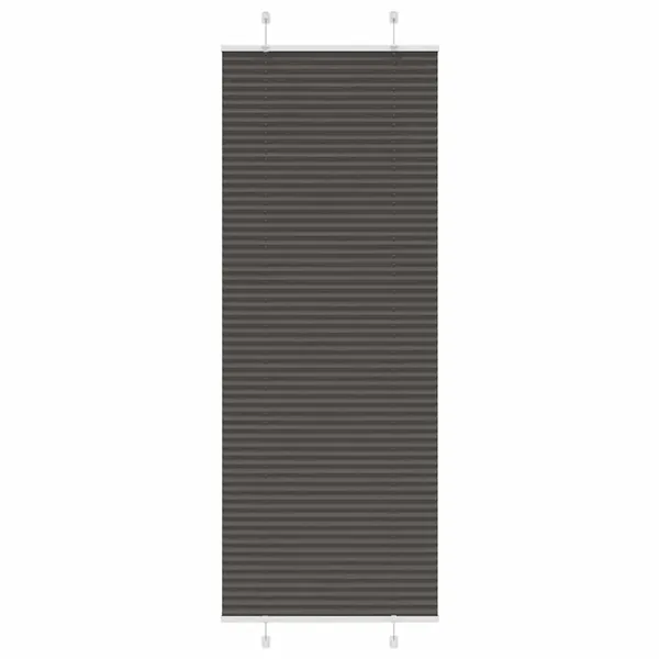 Store plissé noir 75x200 cm largeur du tissu 74,4 cm polyester