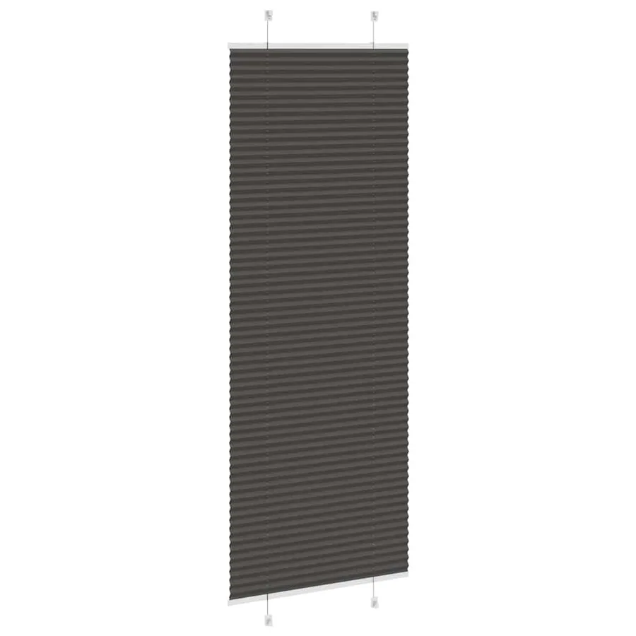 Store plissé noir 75x200 cm largeur du tissu 74,4 cm polyester - 4