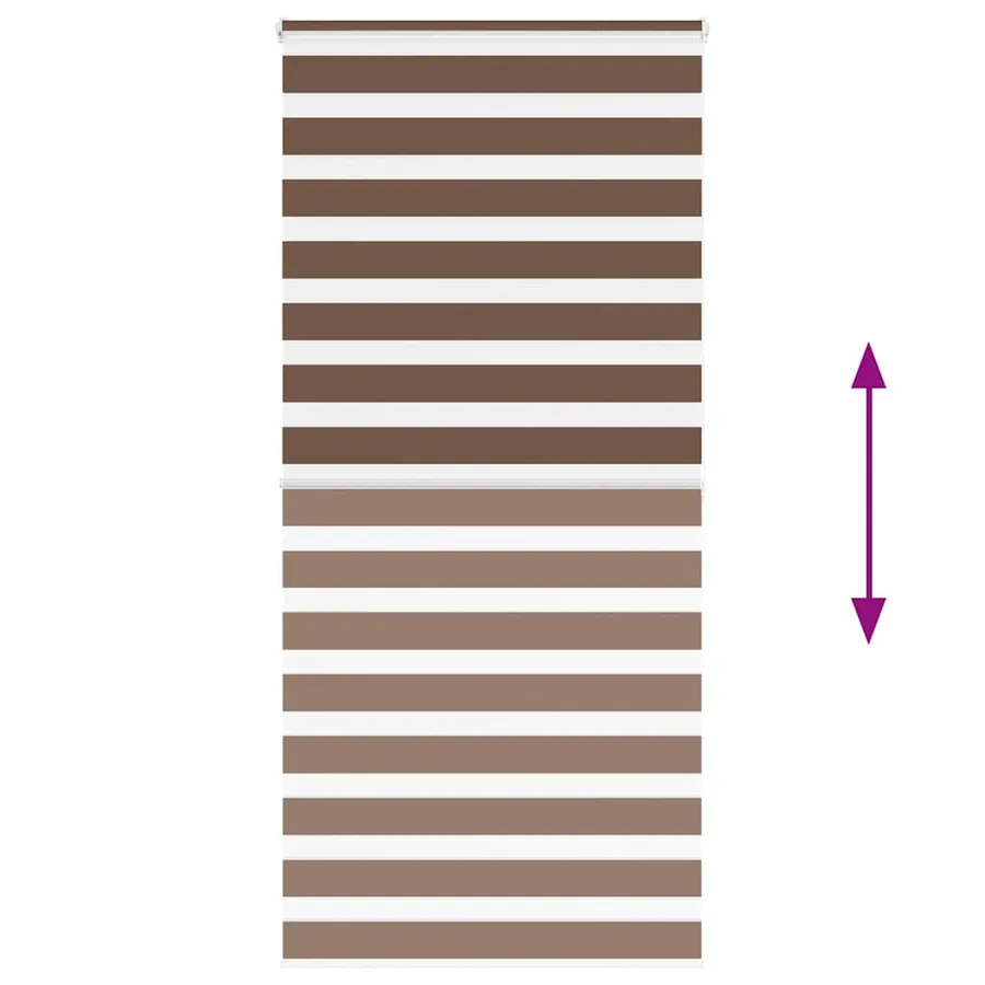 Store zèbre marron 110x200cm largeur du tissu 105,9cm polyester - 5