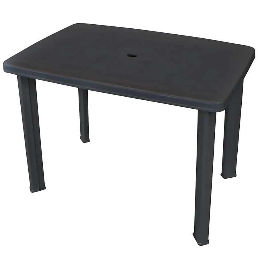 Table de jardin Anthracite 101 x 68 x 72 cm Plastique - 2