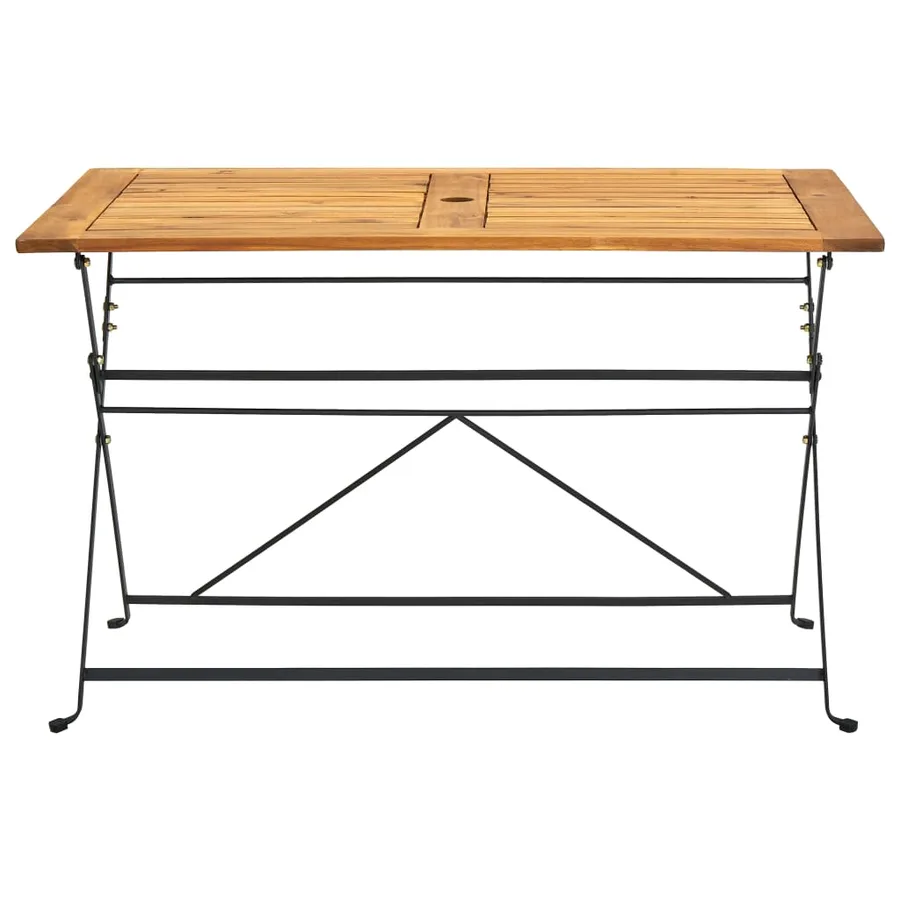 Table pliable de jardin 120x70x74 cm Bois d'acacia massif - 2
