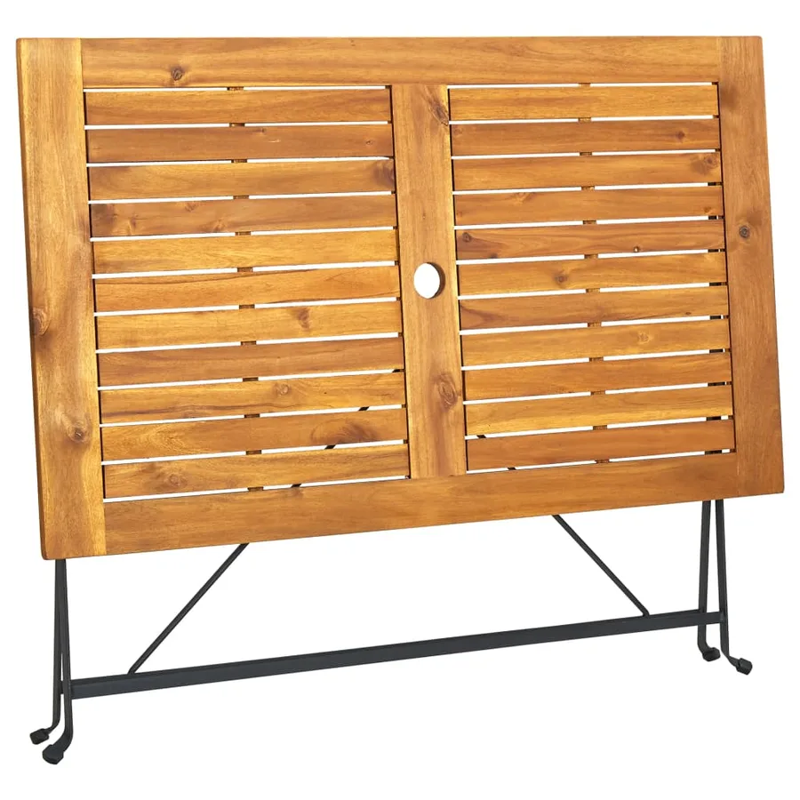 Table pliable de jardin 120x70x74 cm Bois d'acacia massif - 4