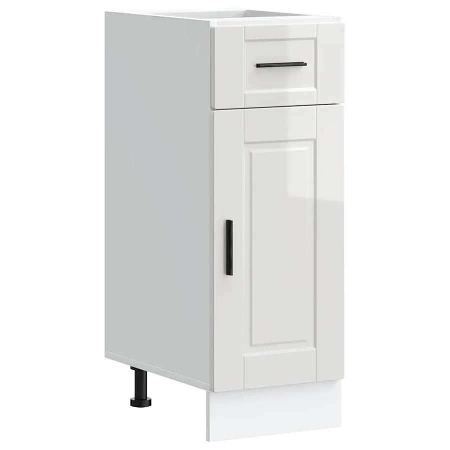 Armoire de cuisine Porto blanc brillant bois ingénierie - 2