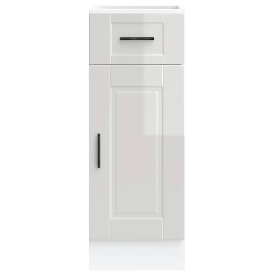 Armoire de cuisine Porto blanc brillant bois ingénierie - 4