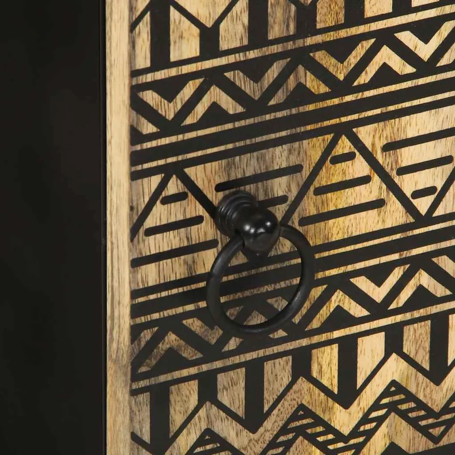 Armoire de salle de bain suspendue bois massif manguier - 8
