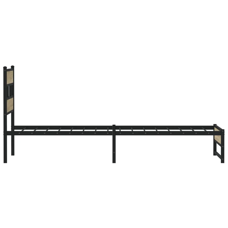 Cadre de lit en métal sans matelas chêne sonoma 80x200 cm - 5