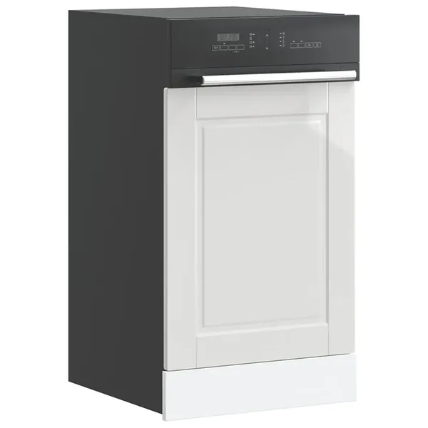Panneau de lave-vaisselle Porto blanc brillant 45x1,5x57 cm