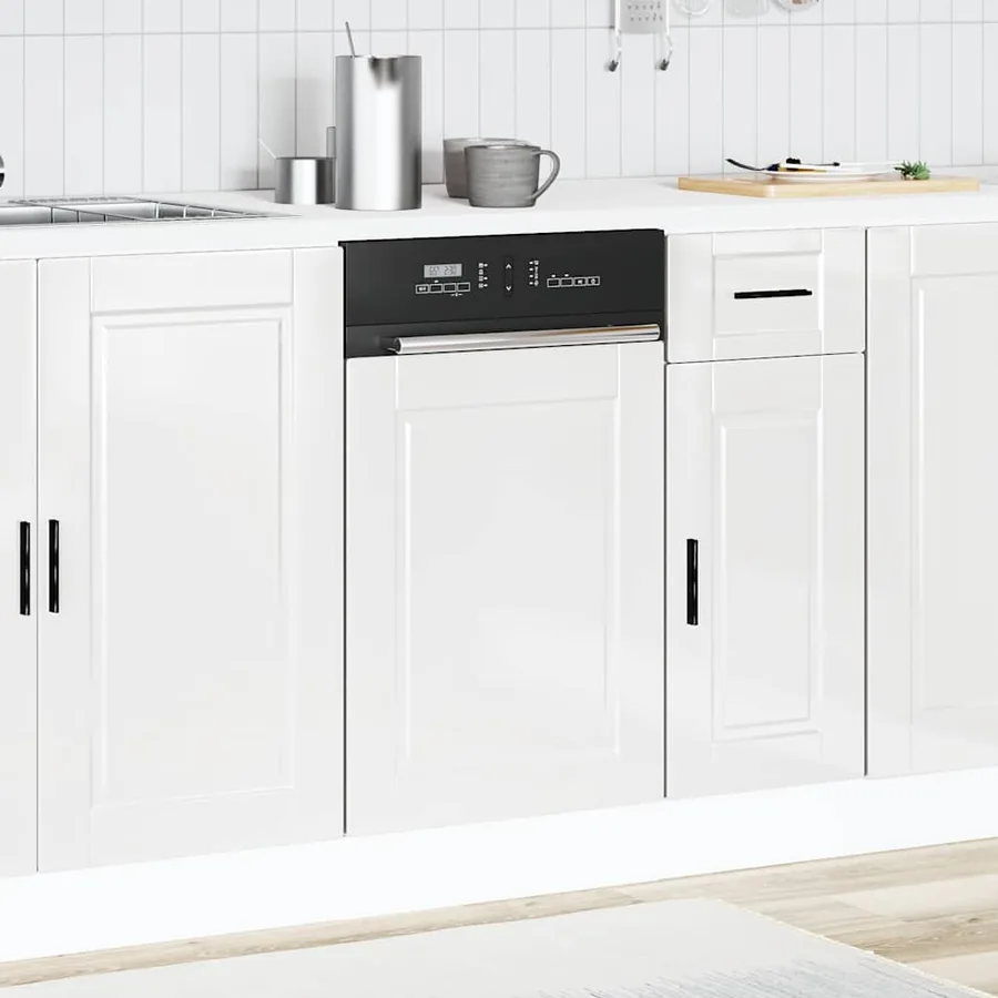 Panneau de lave-vaisselle Porto blanc brillant 45x1,5x57 cm - 3