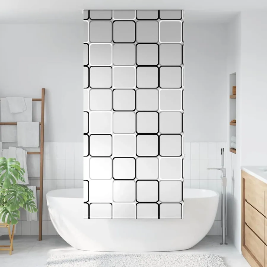 Store enrouleur de douche 100x240 cm largeur du tissu 96 cm