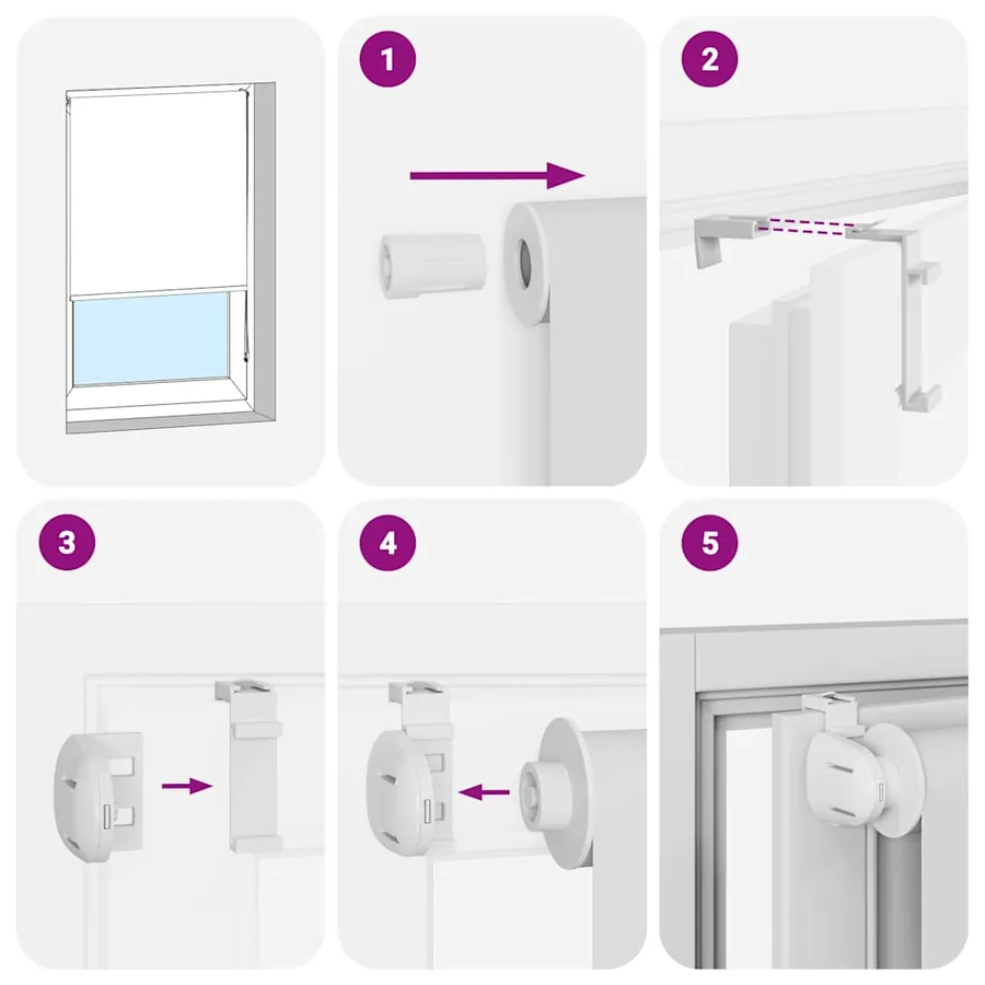 Store enrouleur de douche 80x240 cm largeur du tissu 76 cm - 6