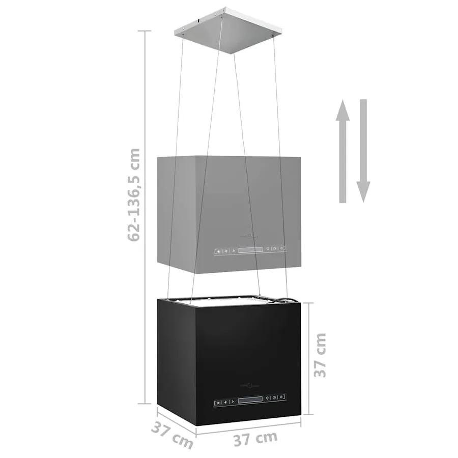 Hotte suspendue à LCD tactile 37 cm Acier enduit de poudre - 8