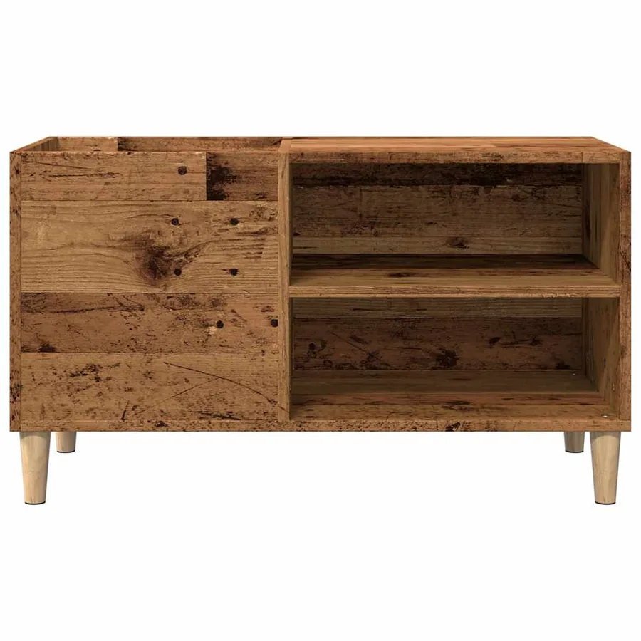 Armoire à disques vieux bois 84,5x38x48 cm bois d'ingénierie - 4