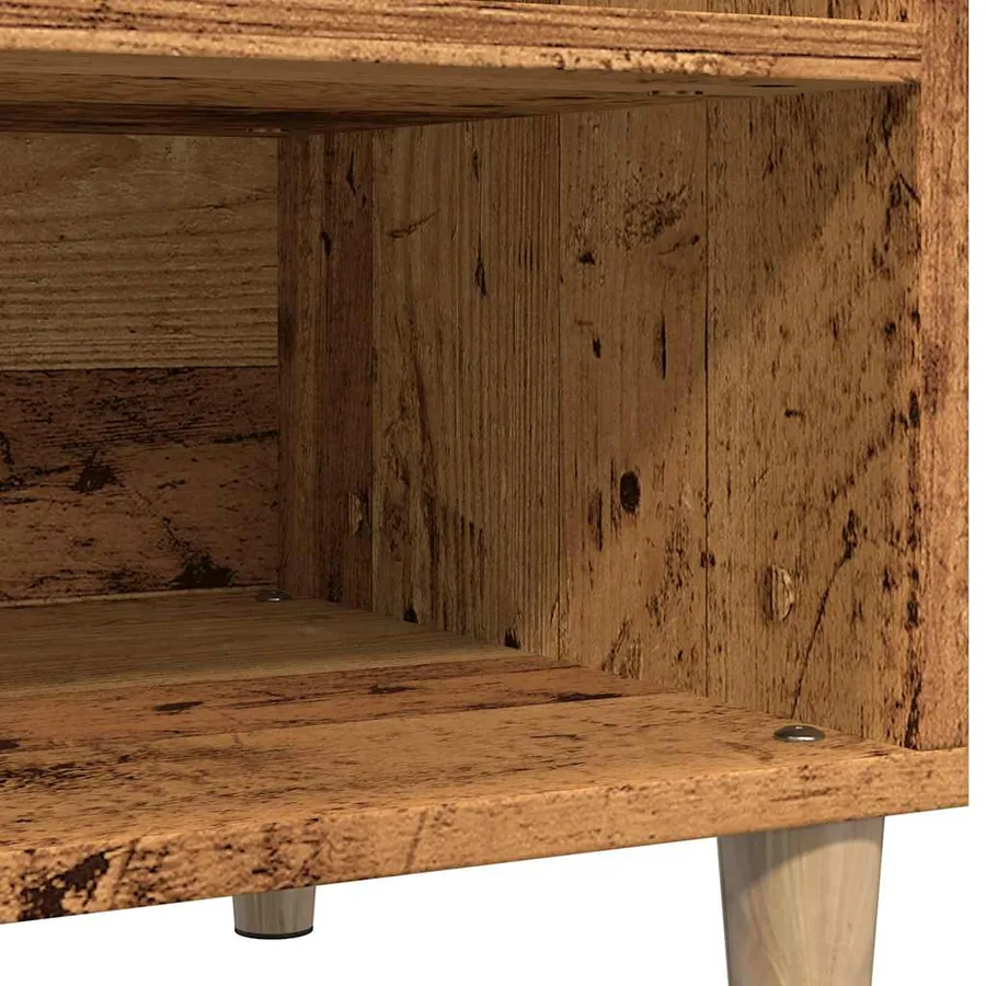 Armoire à disques vieux bois 84,5x38x48 cm bois d'ingénierie - 8