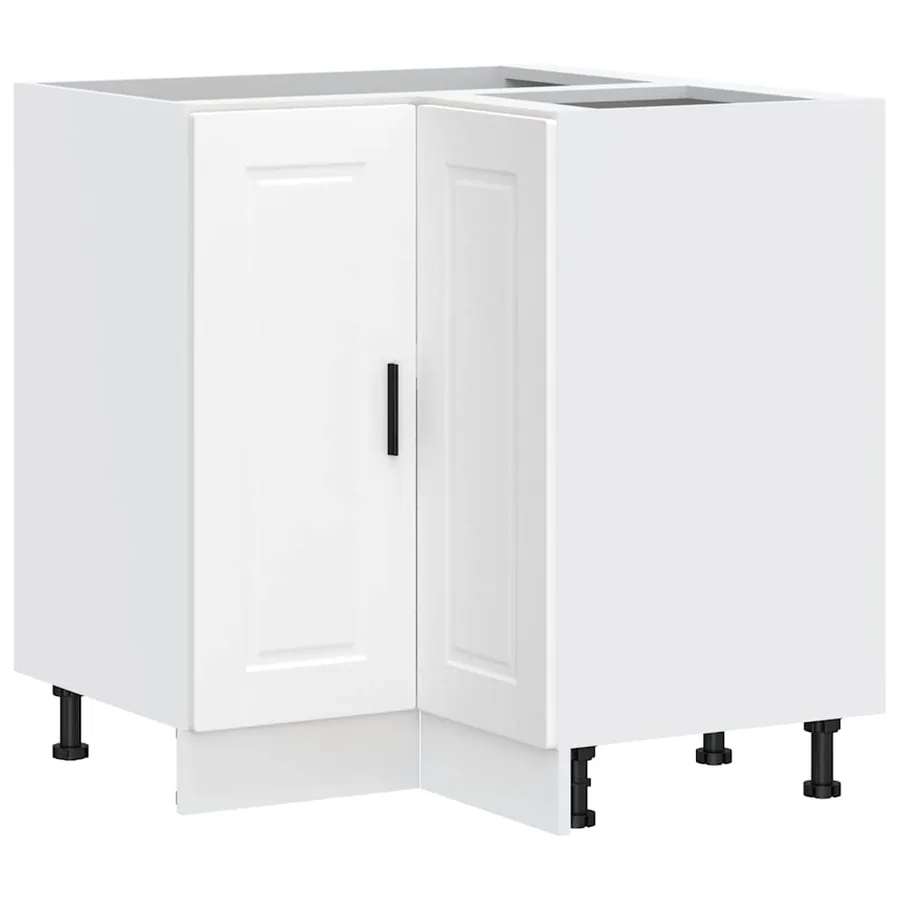 Armoire d'angle de cuisine Porto blanc bois d'ingénierie - 2