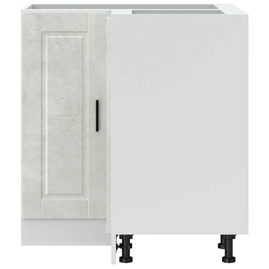 Armoire d'angle de cuisine Porto gris béton bois d'ingénierie - 5