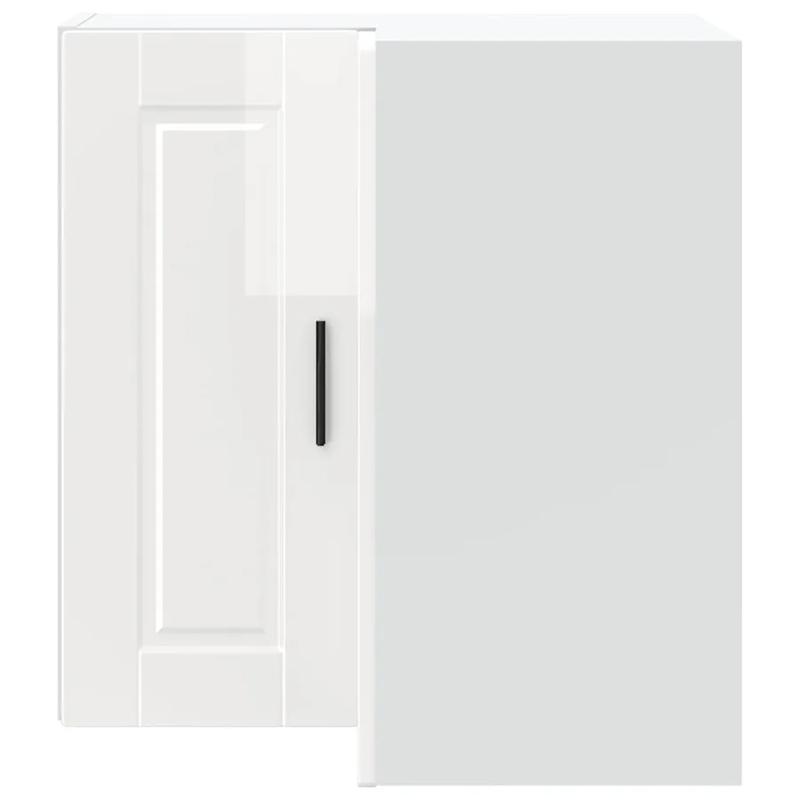 Armoire murale d'angle de cuisine Porto blanc brillant - 4
