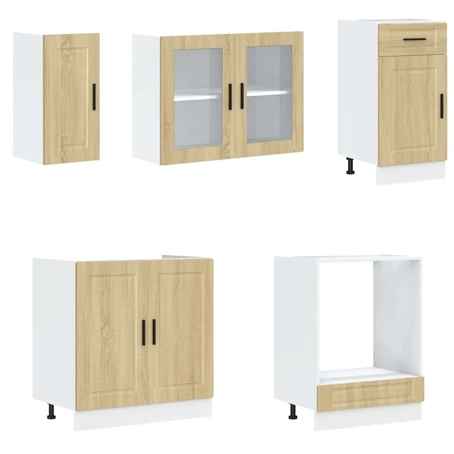 Ensemble de 8 meubles de cuisine "Porto" en chêne Sonoma - 4