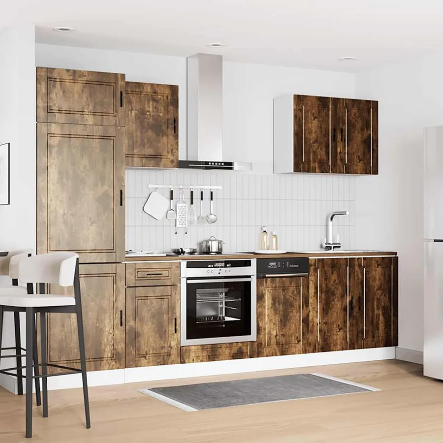 Ensemble de 7 meubles de cuisine en chêne fumé "Porto" - 3