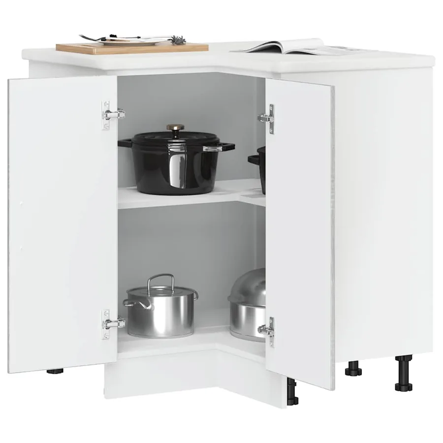 Armoire d'angle de cuisine Porto sonoma gris bois d'ingénierie - 4