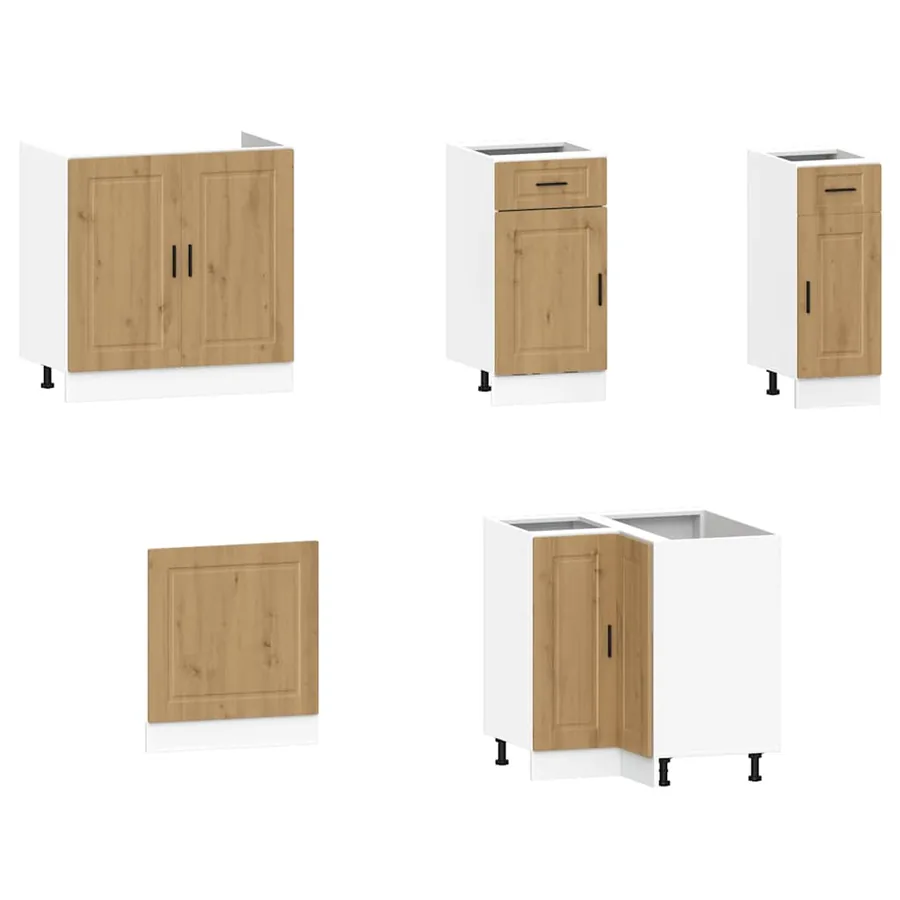Ensemble d'armoires de cuisine 11 pcs Porto bois d'ingénierie - 4