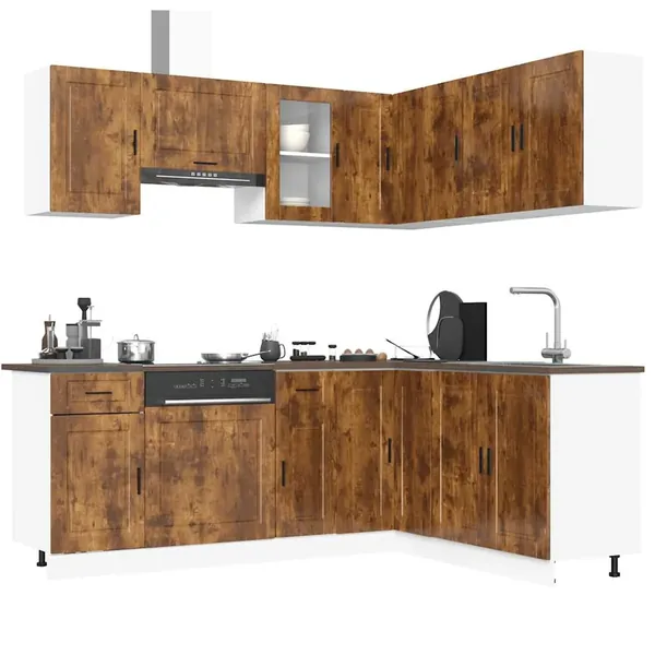 Ensemble d'armoires de cuisine 11 pcs Porto bois d'ingénierie