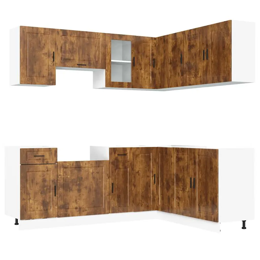 Ensemble d'armoires de cuisine 11 pcs Porto bois d'ingénierie - 2