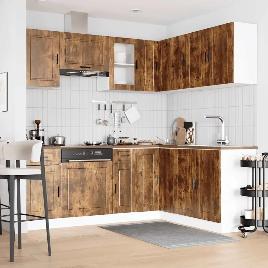 Ensemble d'armoires de cuisine 11 pcs Porto bois d'ingénierie - 3