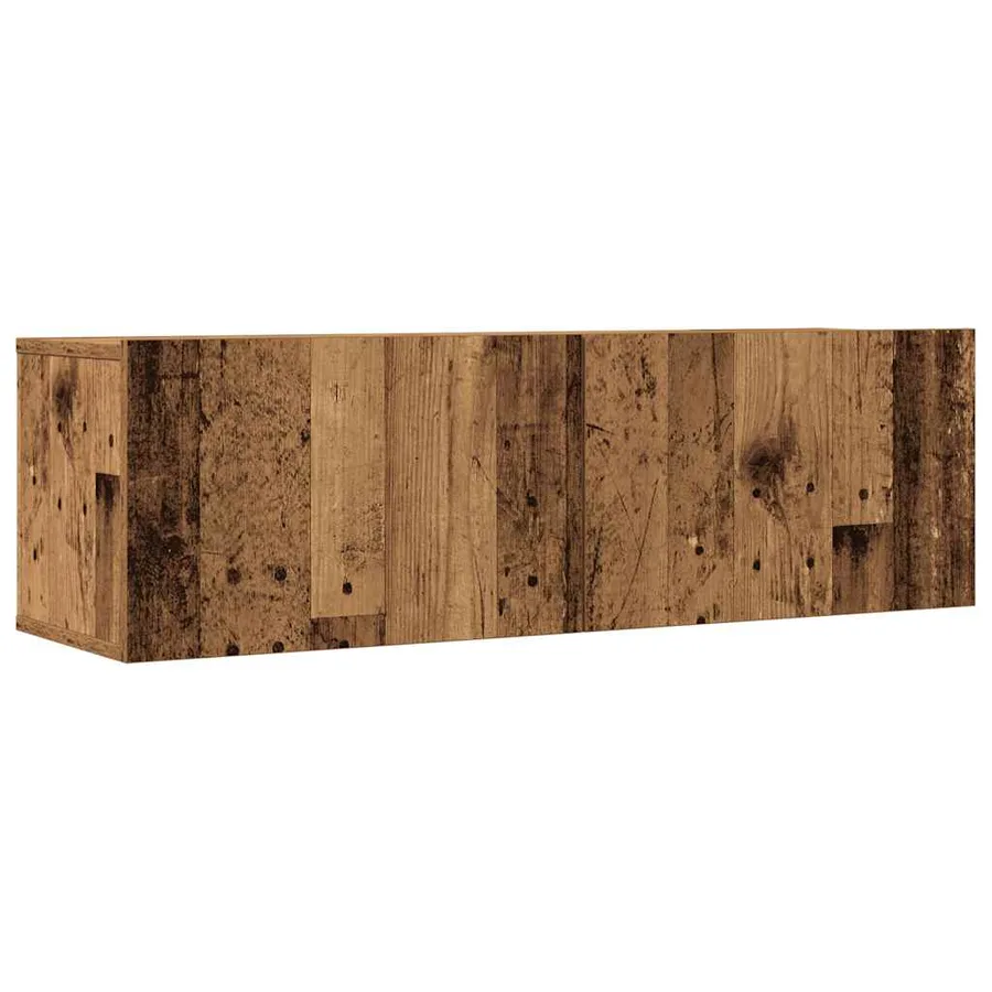 Ensemble de meuble TV mural 3 pcs vieux bois bois d'ingénierie - 4