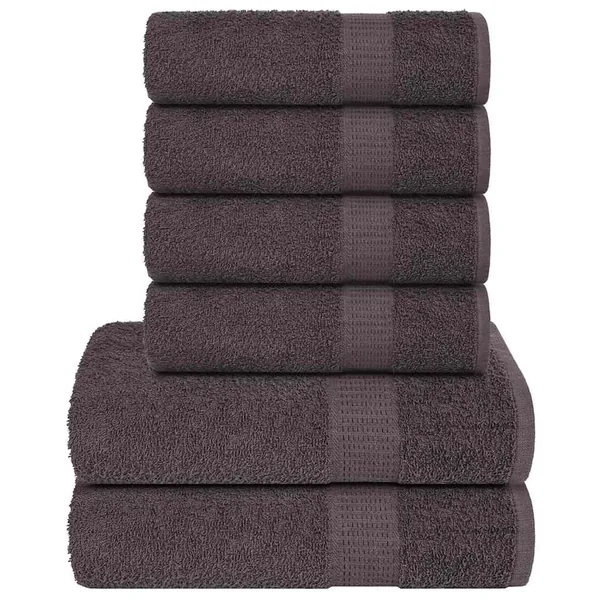 Ensemble de serviettes FROGN 6 pcs anthracite 360 g/m²