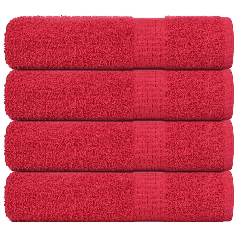 Serviettes de bain FROGN 4 pcs rouge 100x150 cm 360 g/m²