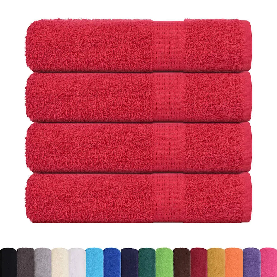 Serviettes de bain FROGN 4 pcs rouge 100x150 cm 360 g/m² - 2