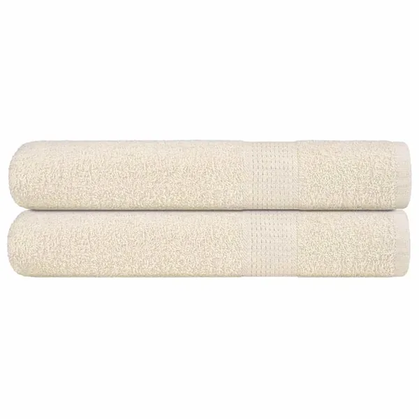 Serviettes de sauna FROGN 2 pcs crème 80x200 cm 360 g/m²