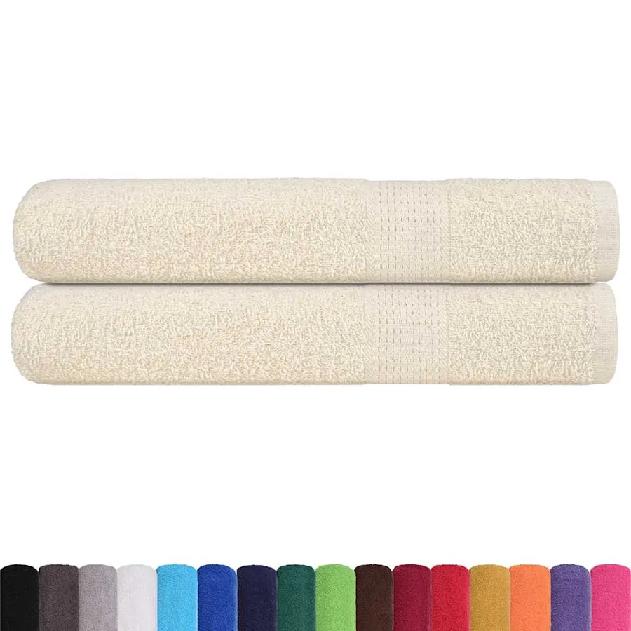 Serviettes de sauna FROGN 2 pcs crème 80x200 cm 360 g/m² - 2
