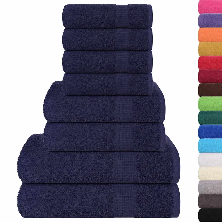 Ensemble de serviettes FROGN 8 pcs bleu marine 360 g/m² - 2