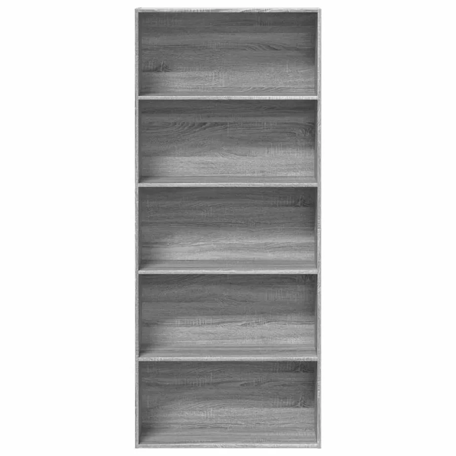 Bibliothèque sonoma gris 80x30x189 cm bois d'ingénierie - 4