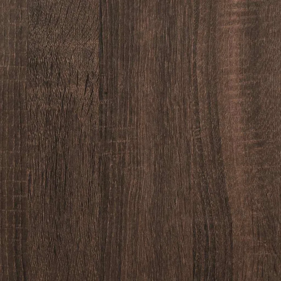 Meuble TV chêne marron 100x35x50 cm bois d'ingénierie et métal - 9