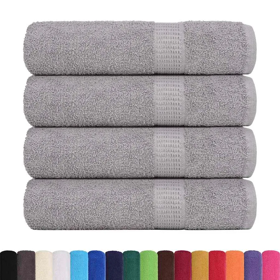 Serviettes de douche FROGN 4 pcs gris 70x140 cm 360 g/m² - 2