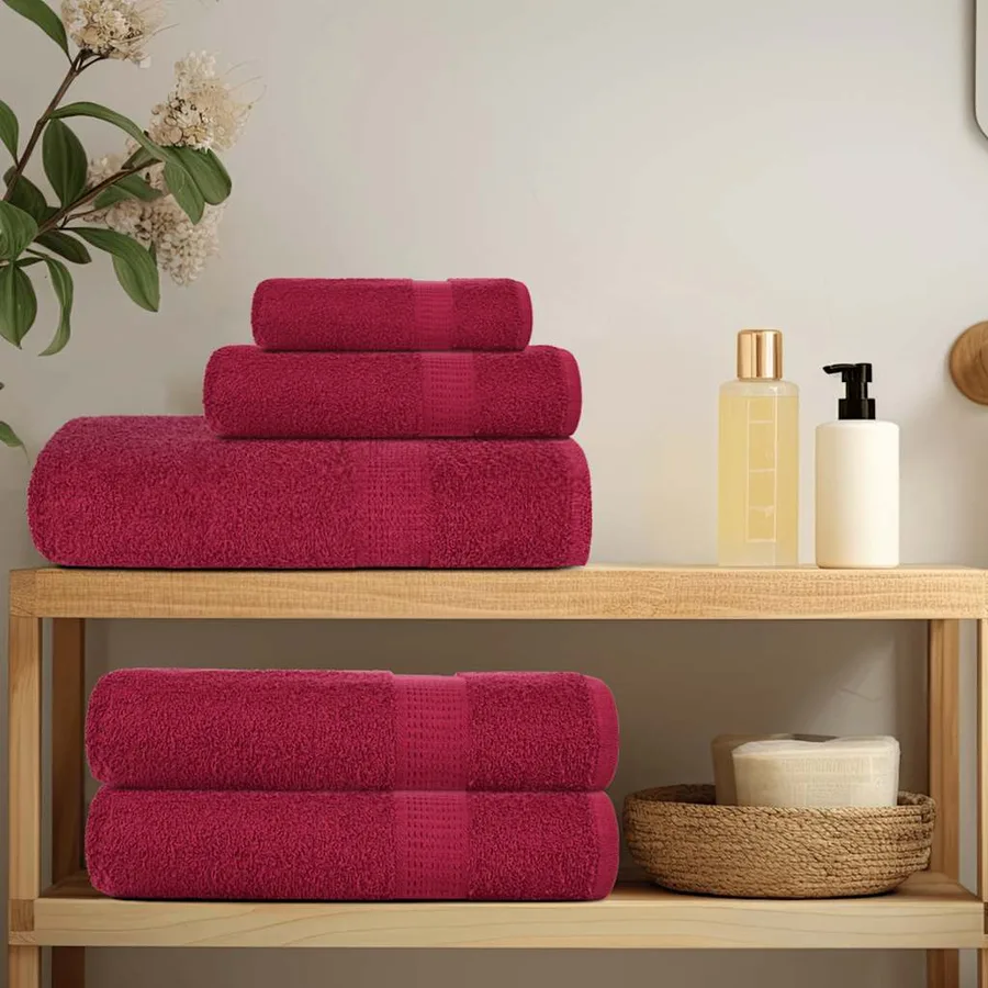 Ensemble de serviettes FROGN 12 pcs bordeaux 360 g/m² - 3