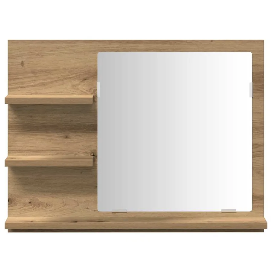 Armoire à miroir salle de bain chêne artisanal 60x10,5x45 cm - 4