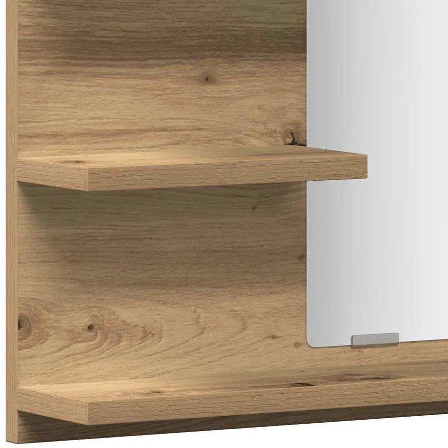 Armoire à miroir salle de bain chêne artisanal 60x10,5x45 cm - 8