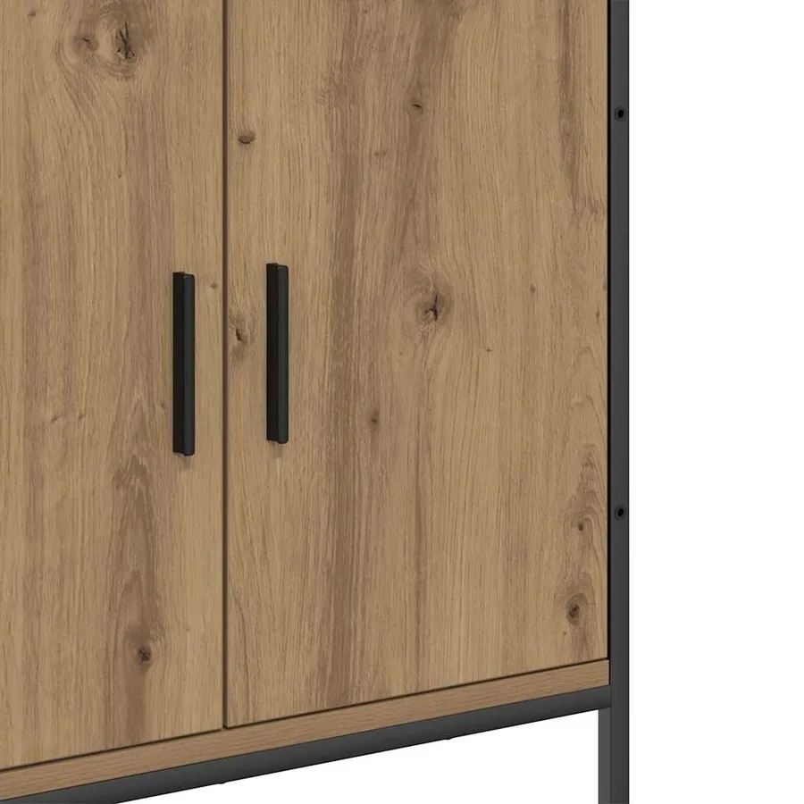 Armoire lavabo chêne artisanal 60x30x60 cm bois d'ingénierie - 9