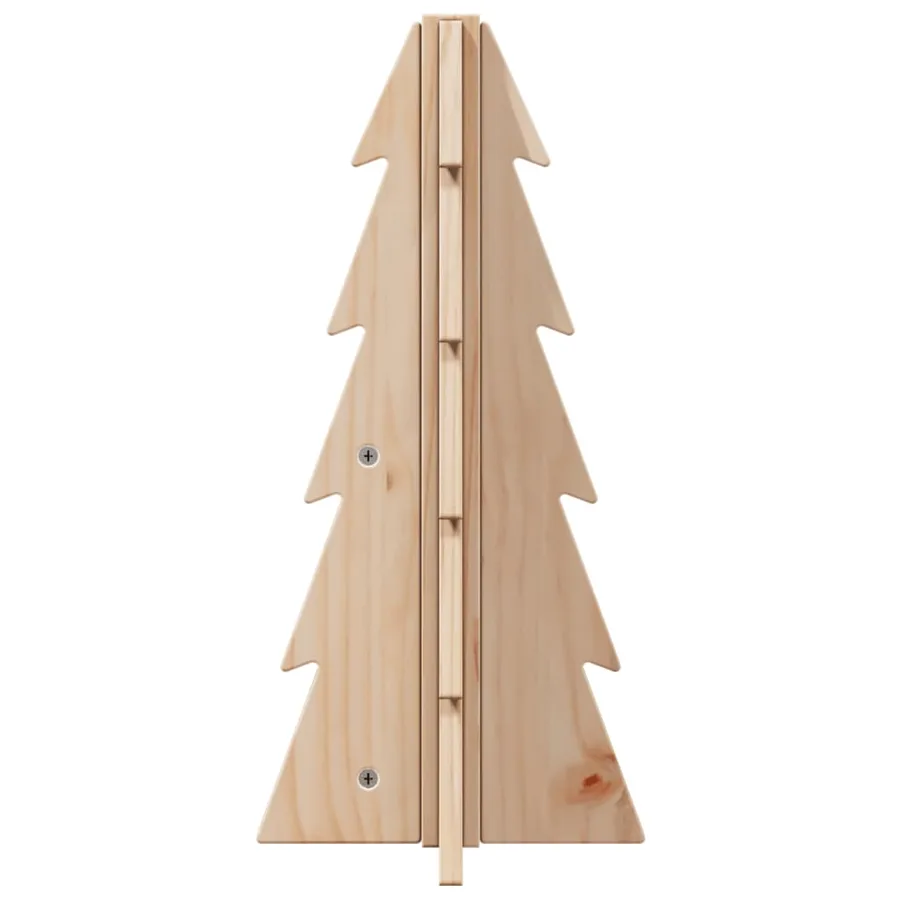 Arbre de Noël en bois pour décoration 49 cm bois massif de pin - 3