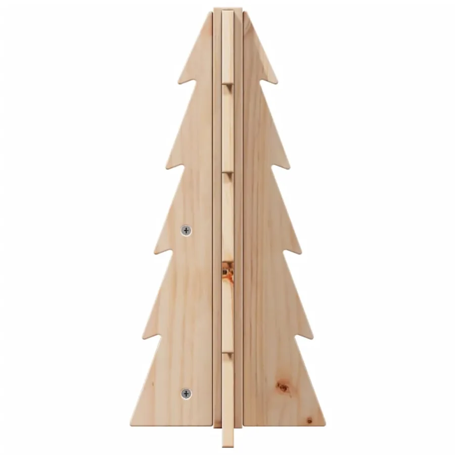 Arbre de Noël en bois pour décoration 49 cm bois massif de pin - 4