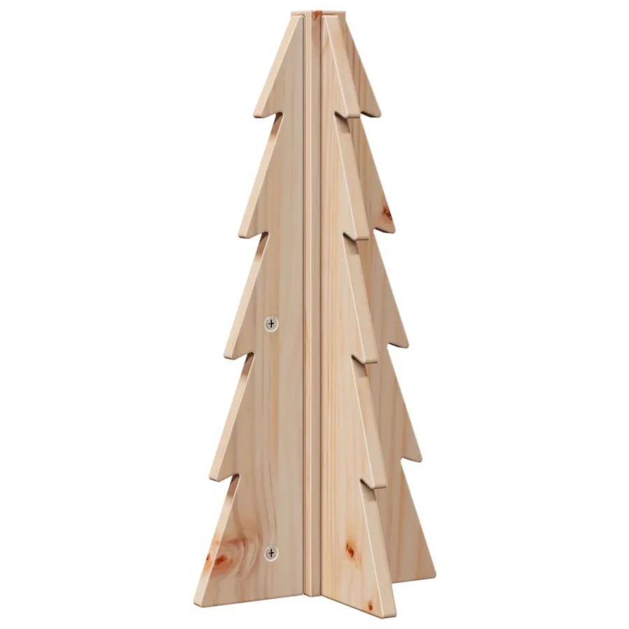 Arbre de Noël en bois pour décoration 49 cm bois massif de pin - 5