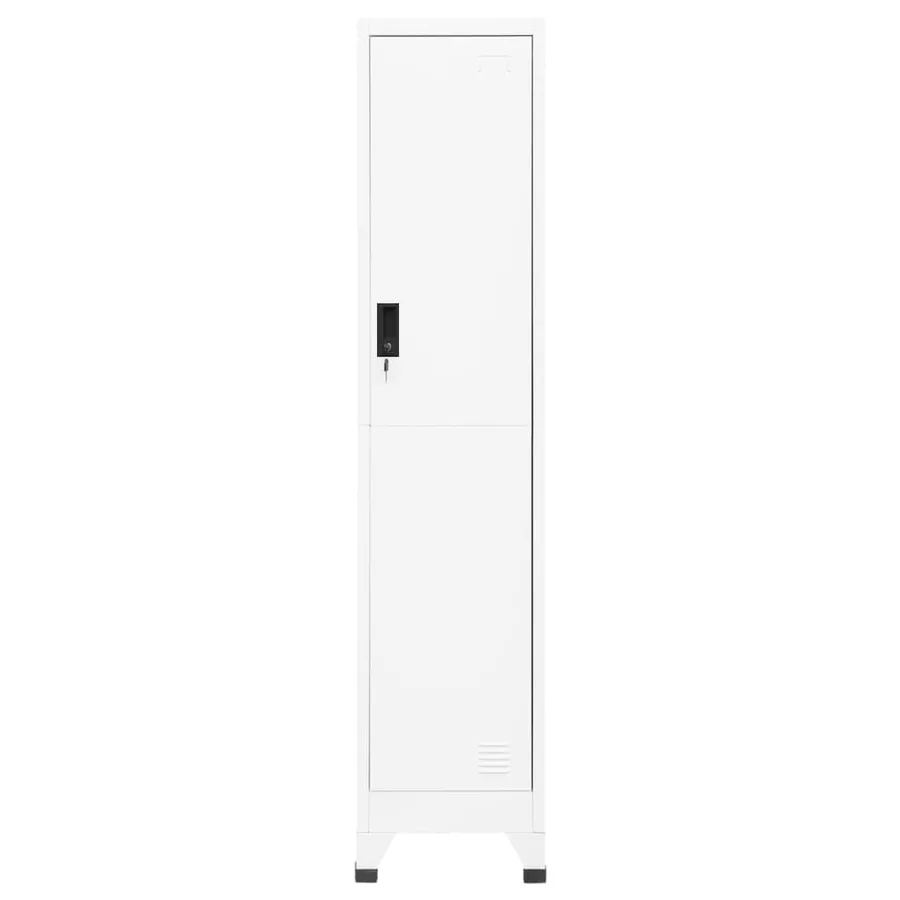 Armoire à casiers Blanc 38x45x180 cm Acier - 2