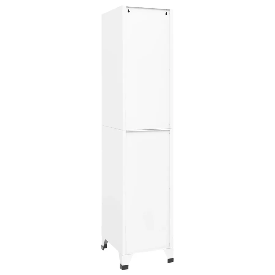 Armoire à casiers Blanc 38x45x180 cm Acier - 4