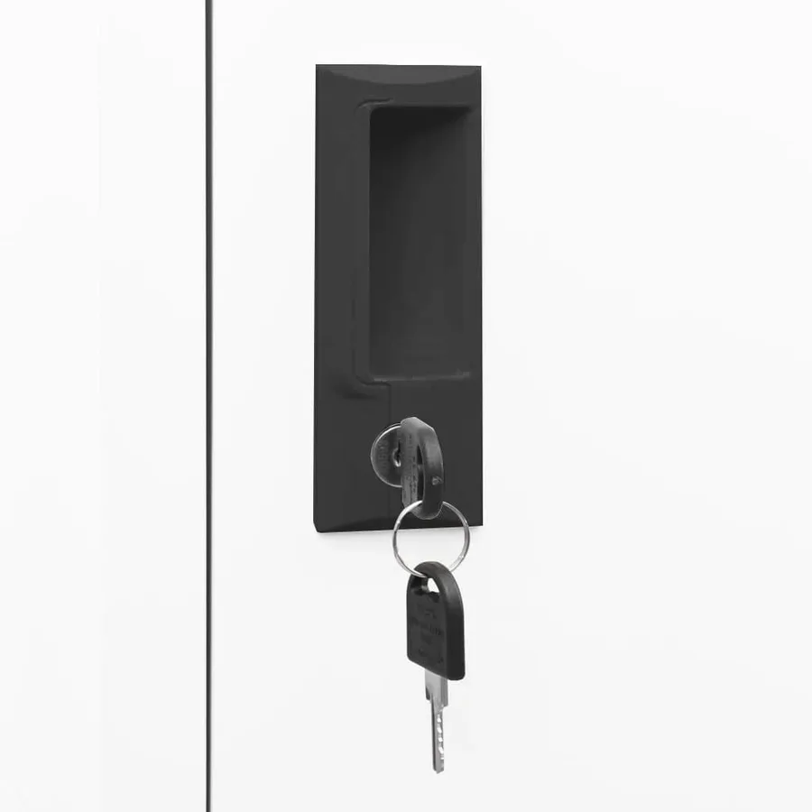Armoire à casiers Blanc 38x45x180 cm Acier - 7